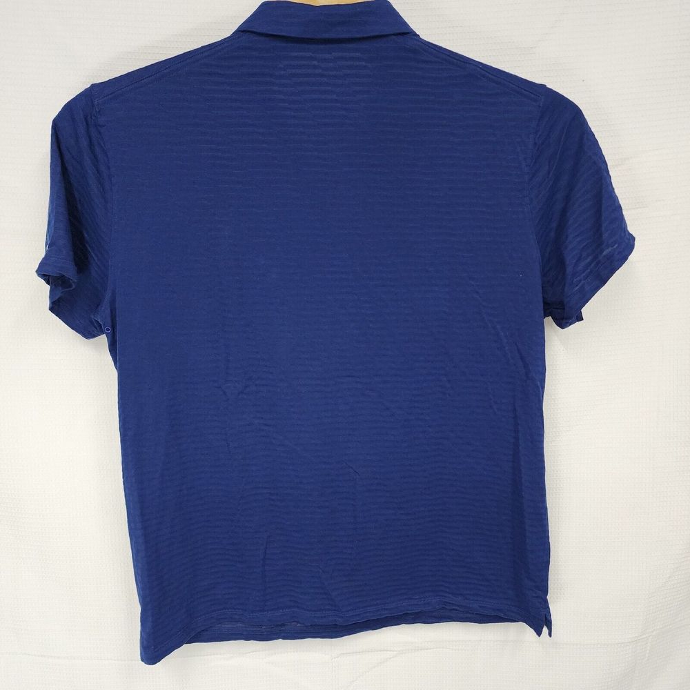 NIKE Dri-Fit Polo MENS XL Dark Blue Stretch Performance Sport -Metal Logo LIGHT - Picture 6 of 10